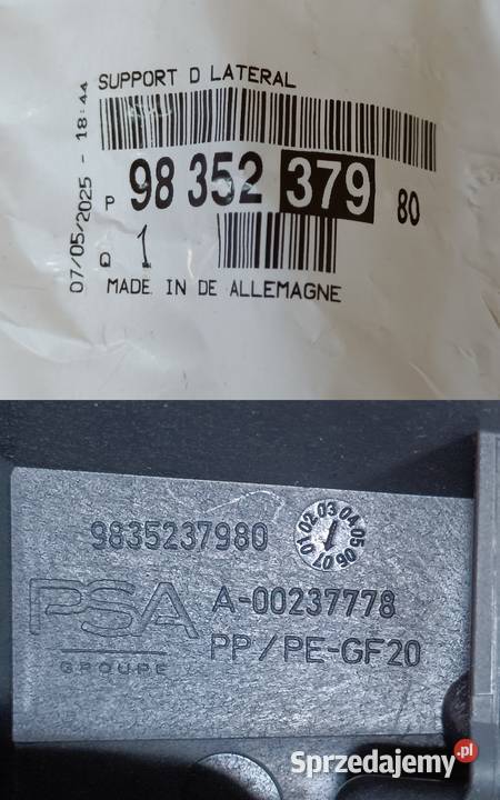 OPEL MOKKA B II ŚLIZG MOCOWANIE ZDERZAKA PRAWY osobowe Pleszew