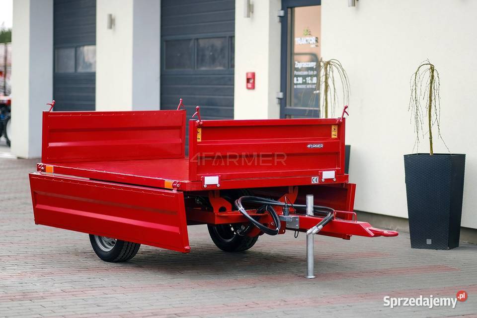 Przyczepa rolnicza jednoosiowa 15T z kiprem
