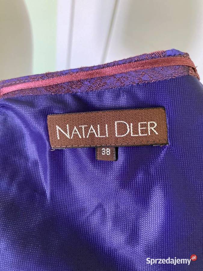 Nowa fioletowa mini sukienka tafta Natali Dler podkarpackie Nisko