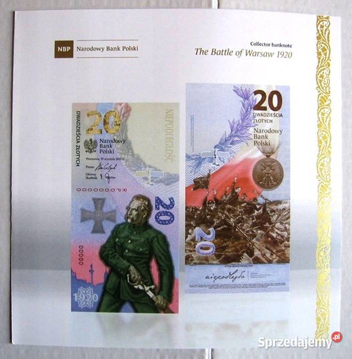 NUMER 50888 57666 Banknot 20 Bitwa Warszawska Sosnowiec