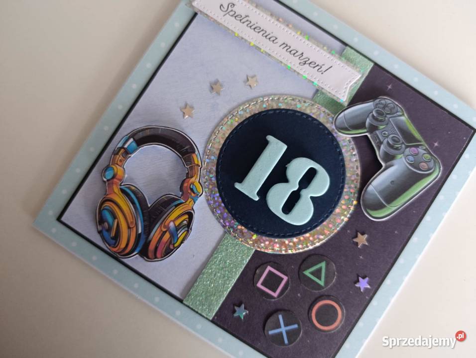 Kartka ręcznie robiona na 18te urodziny łódzkie Łódź sprzedam