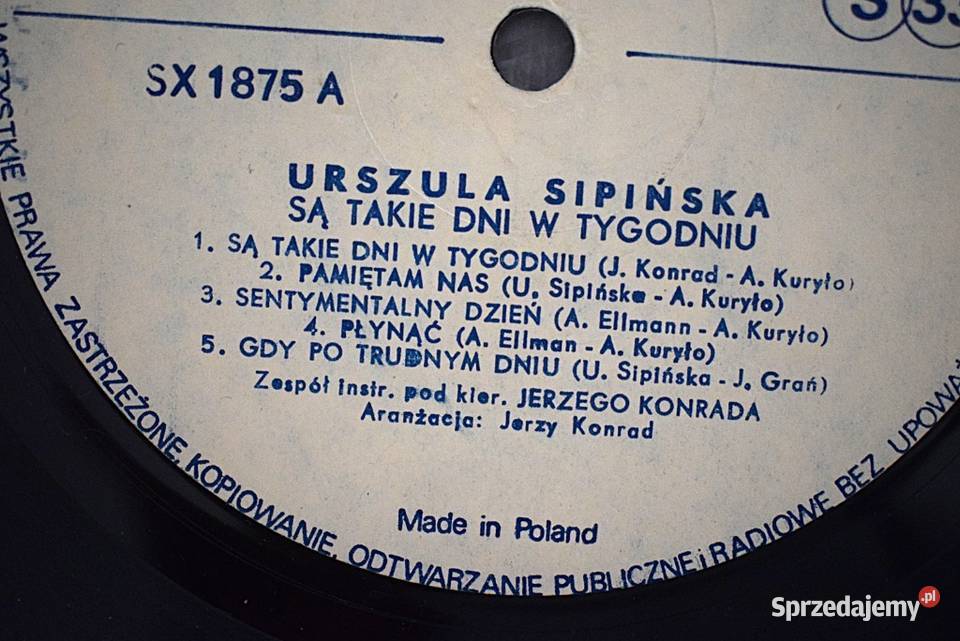 Urszula Sipińska Są takie dni w tygodniu 1980