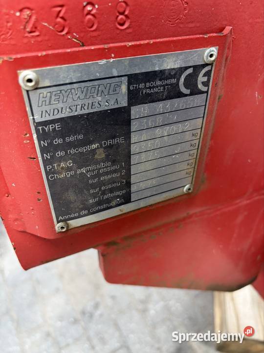 Rozrzutnik obornika Miro Heywang SB 4365 B Myszyniec sprzedam