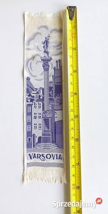 Zakładka Varsovia Warszawa żakard z PRLu łódzkie