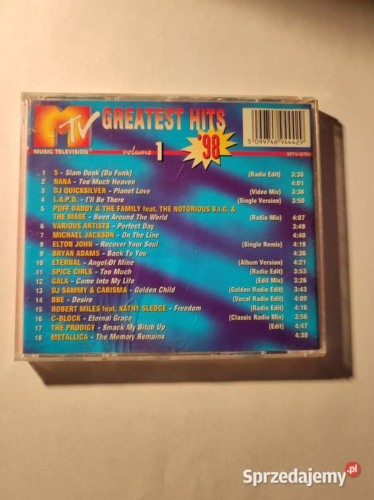 MTV Greatest Hits 98 Volume 1 kolekcjonerska