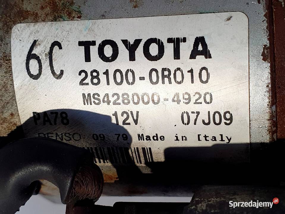 ROZRUSZNIK Toyota Auris 22 DCAT 281000R010 lubelskie Chełm