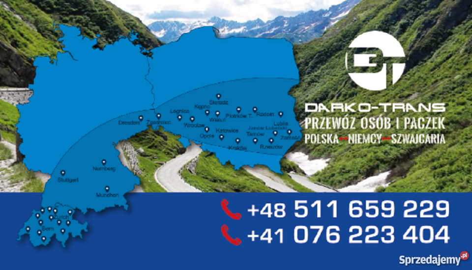 Przewóz osób i paczek Polska Niemcy Szwajcaria Zdziłowice