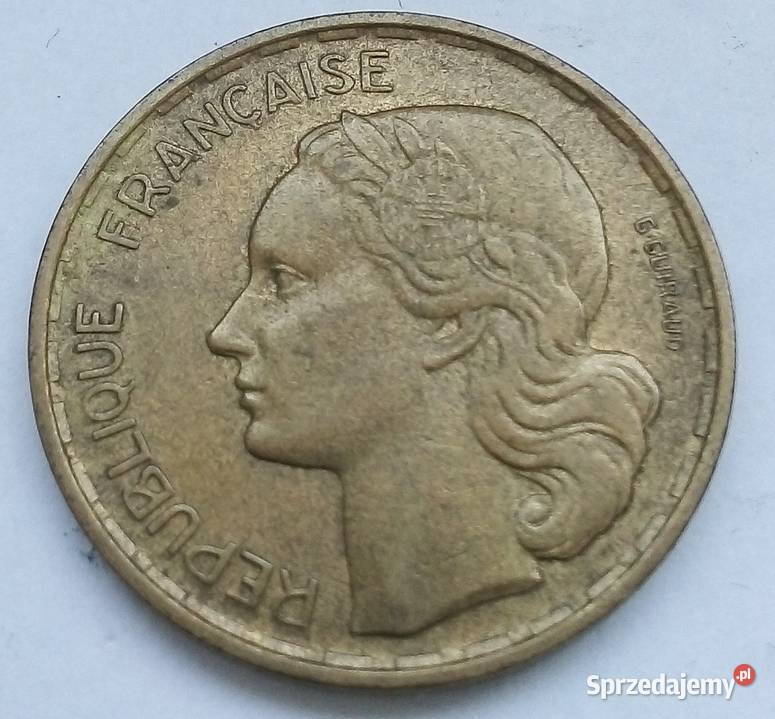 FRANCJA20 FRANCS1953rBKOGUT Numizmatyka