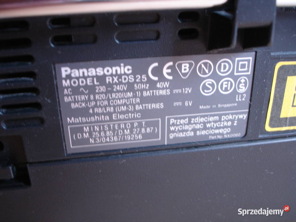 Radiomagnetofon PANASONIC RXDS25 Radioodtwarzacze Zielona Góra