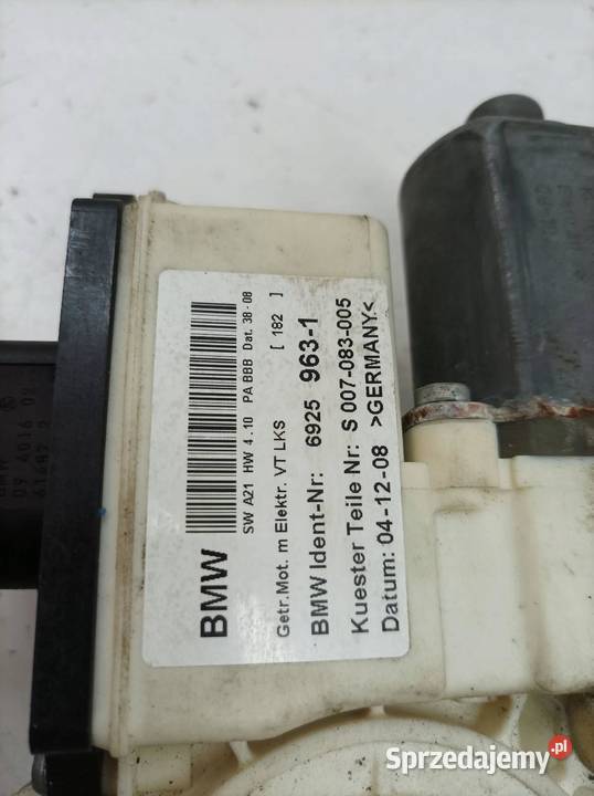 MECHANIZM SZYBY LEWY PRZÓD 69259631 Bmw X3 I Rok produkcji 2009 sprzedam