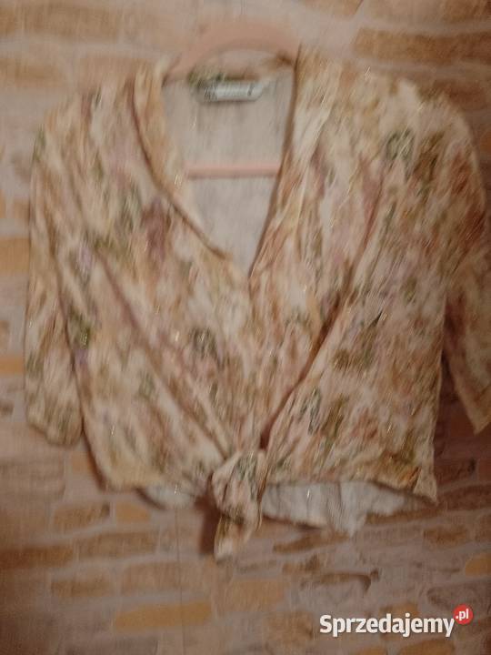 34XS ZARA Ekskluzywna Bluzka ze złotą nitką z Kraków