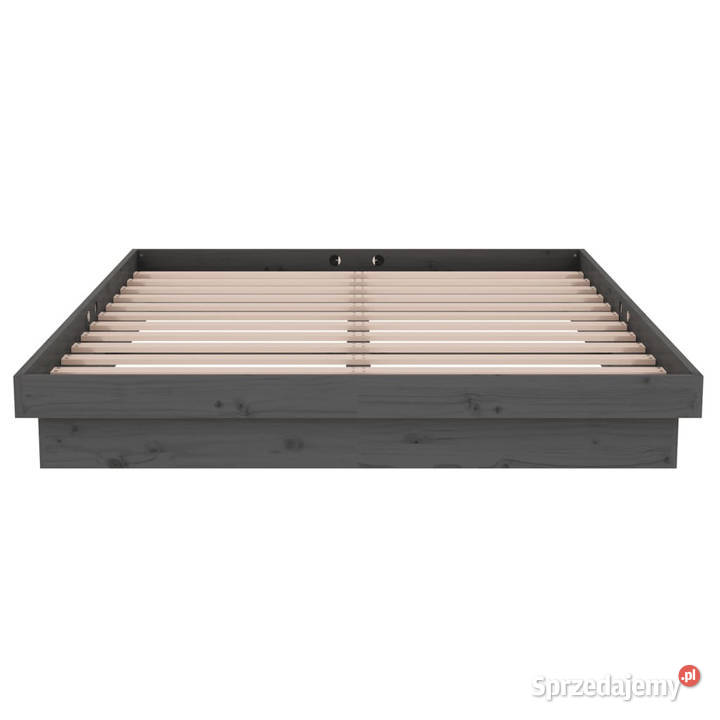 Rama łóżka szara lite drewno 140 x 190 WM819954 Warszawa