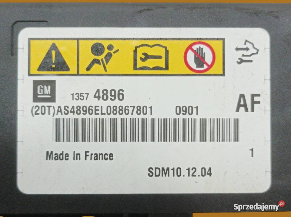 SENSOR AIRBAG 13574896 Opel Astra IV 2009 2020 J