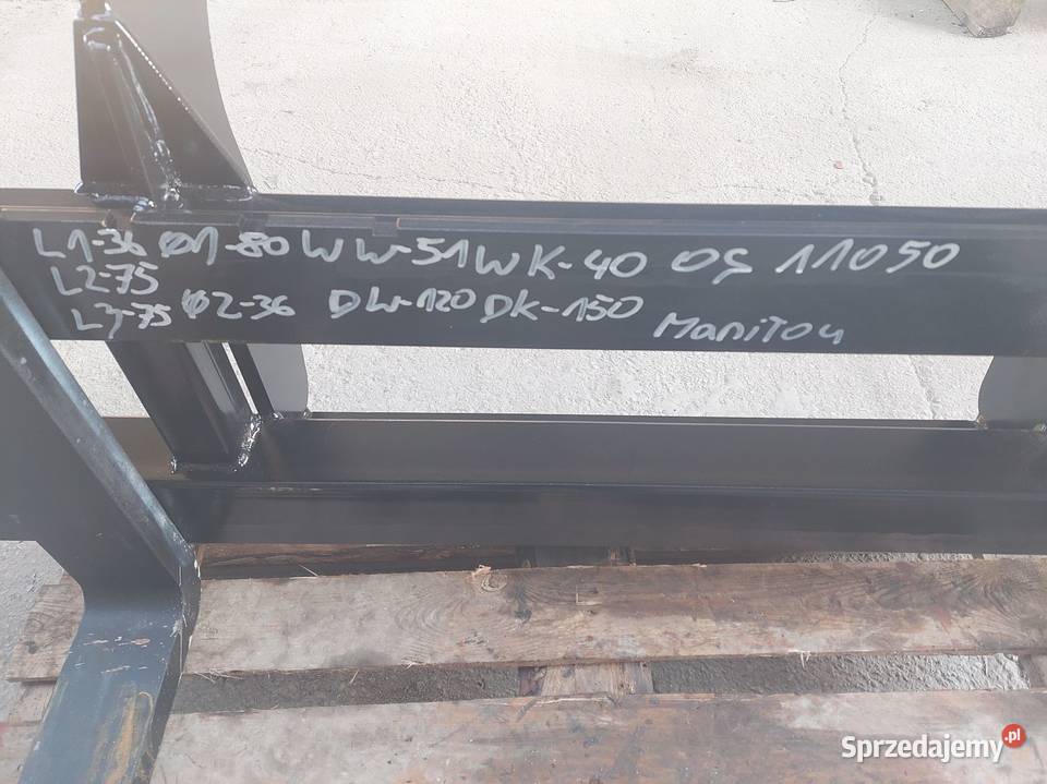 Widły z Karetką Manitou 25t 120 150 szerokość OS