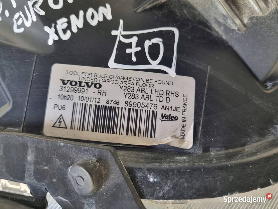LAMPA PRAWA Volvo V60 S60 II PRZEDNIA prawy osobowe