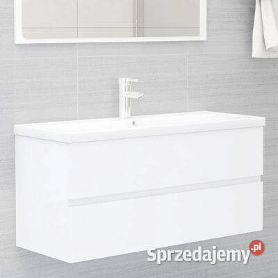 vidaXL Szafka z wbudowaną umywalką biała płyta Warszawa
