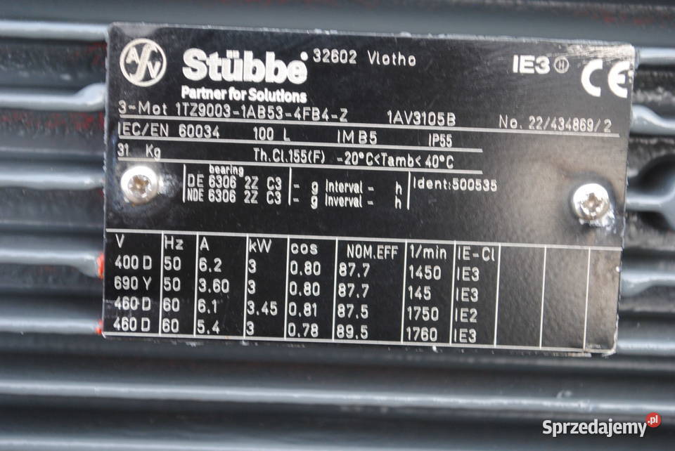 Motoreduktor kątowy 3kw 71obrmin sprzedam