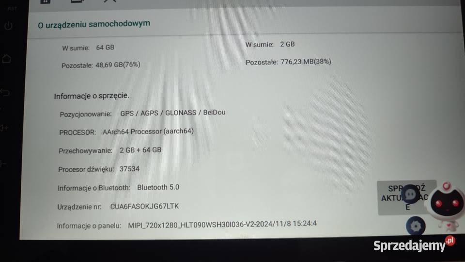 Radio 2 din kamera cofania łódzkie