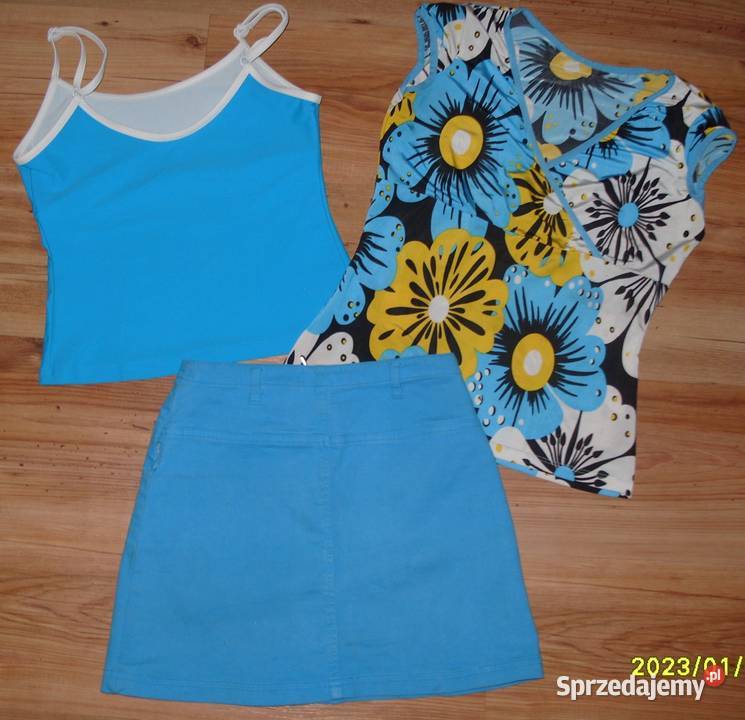 ZESTAW spódniczka DKNY 2 bluzeczki 152158 Rozmiar 158 Rawicz