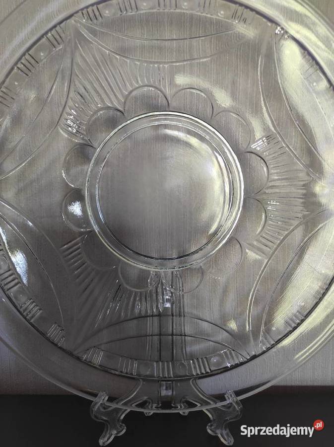 Patera talerz szkło Ząbkowice Warpechy Stare