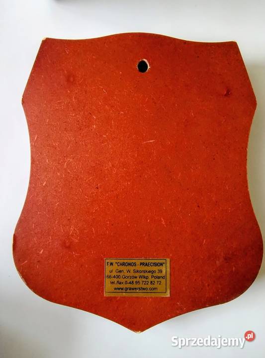 Drewniana tarcza pamiątkowa Militaria