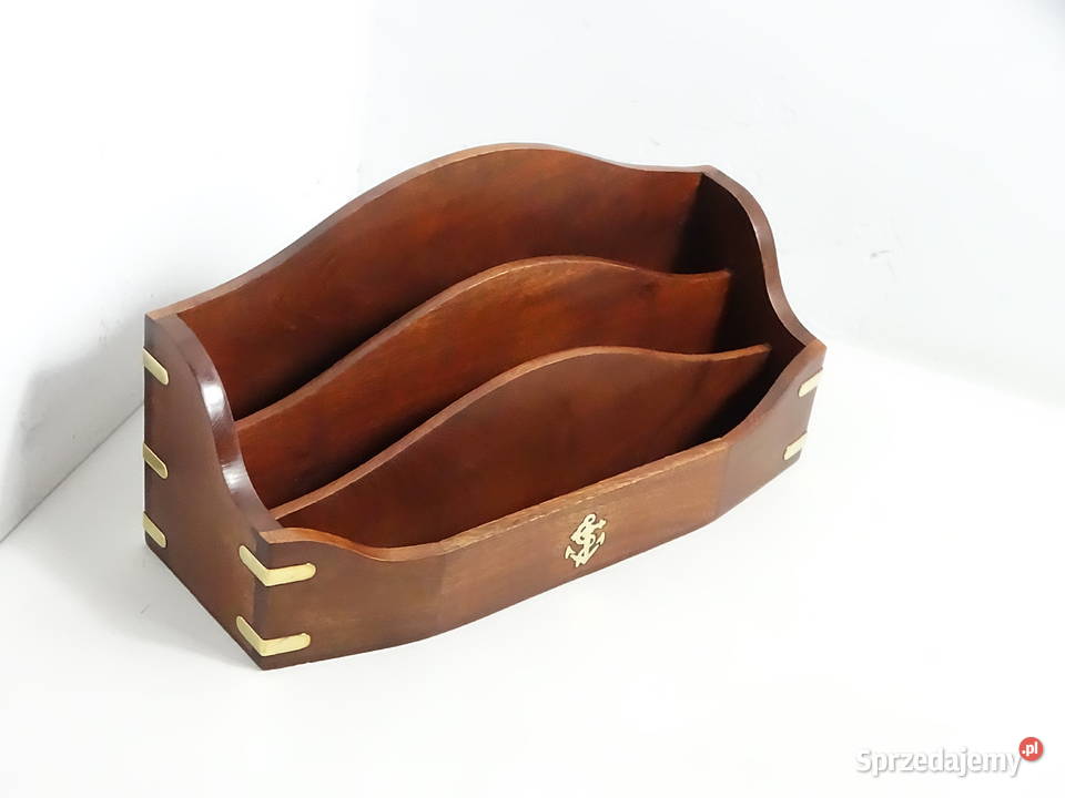 Stylowy drewniany listownik retro organizer na Biłgoraj