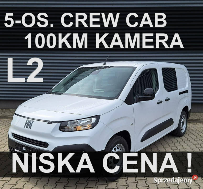 Fiat Doblo L2 Brygadowy 5osobowy 100 Kamera Szczecinek