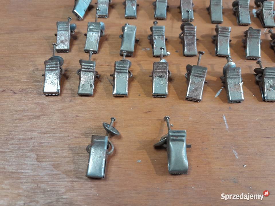 Stare żabki do karniszy metalowe zabytek PRL