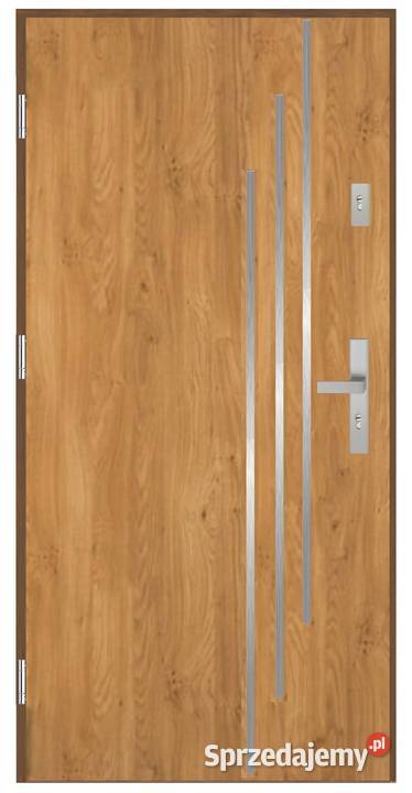 Drzwi wejściowe Stalowe Sa07 inox Prawe 90 Ciemniewo