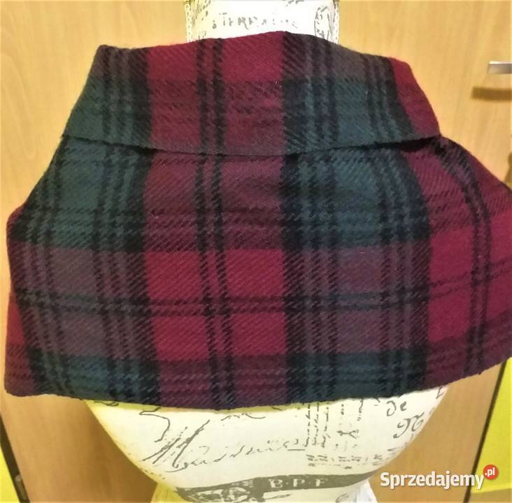 Szalik zielono czarno bordowy chusta Katowice