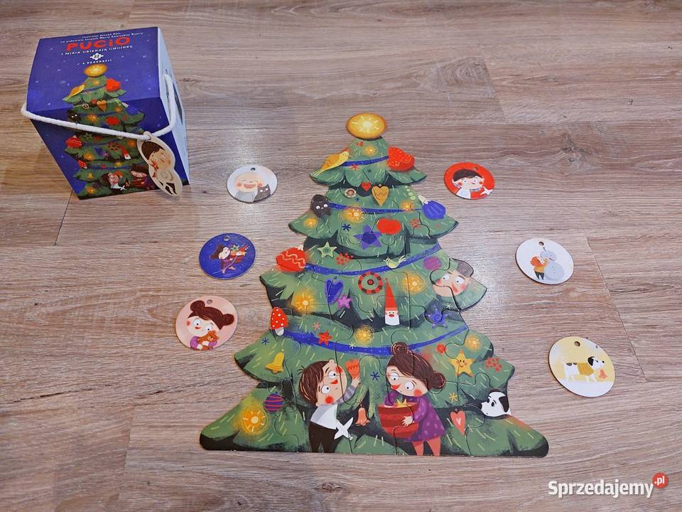 Puzzle Pucio i Misisa układają choinkę 6mc Puzzle Kraków