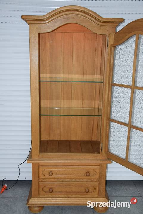 witryna z drewna dębowego nowa sprzedam