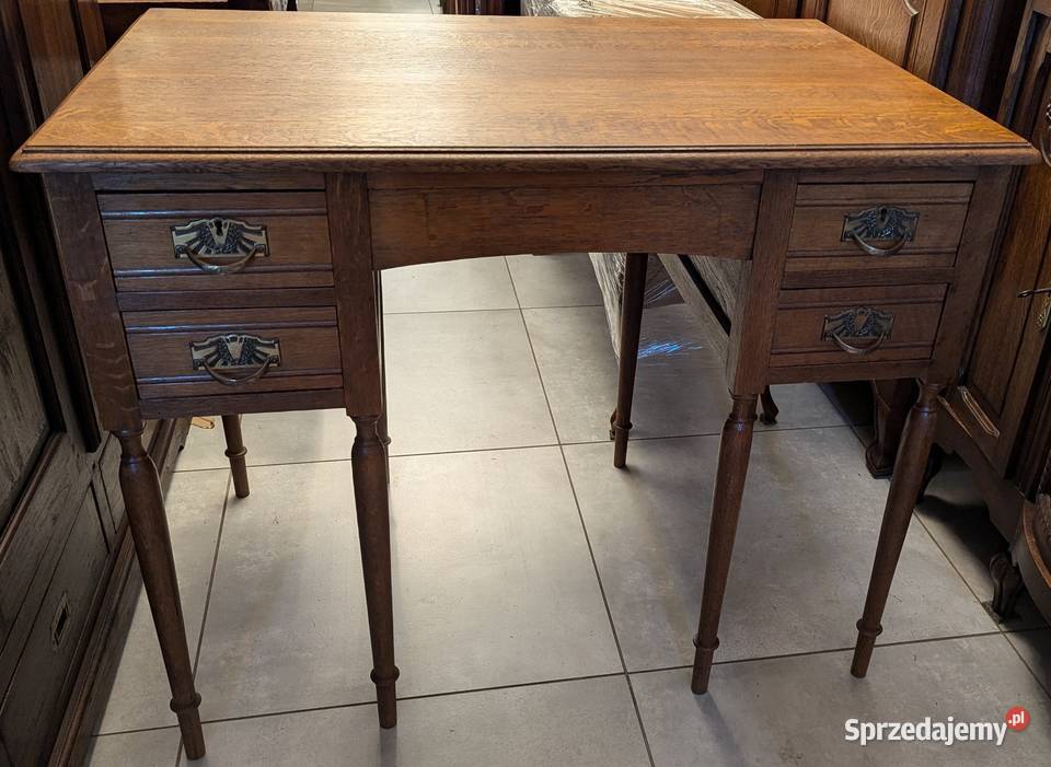Piękne dębowe biurko secesyjneszer 100 sklep śląskie Dąbrowa Górnicza sprzedam