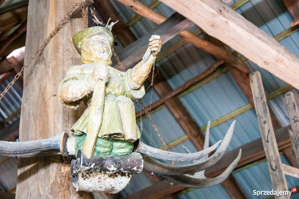 Poroże z rzeźbą kusznika Szczecin