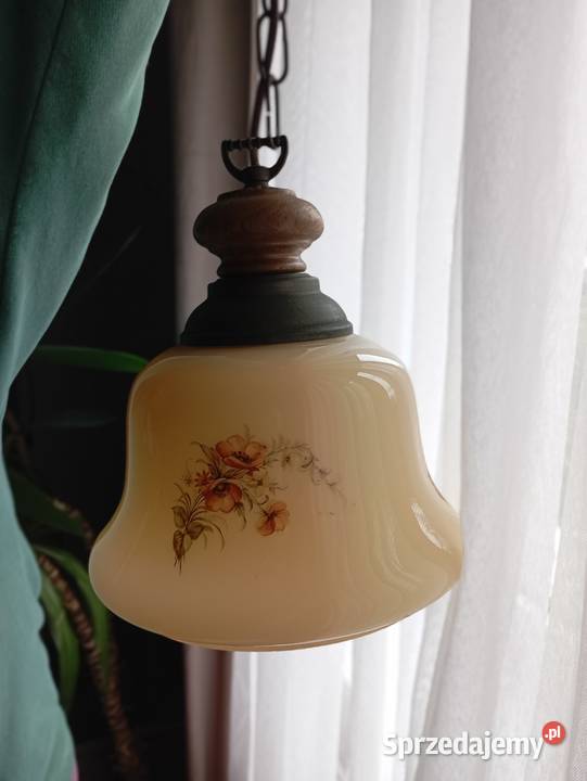 Lampa wisząca vintage z okresu PRL Jelenia Góra