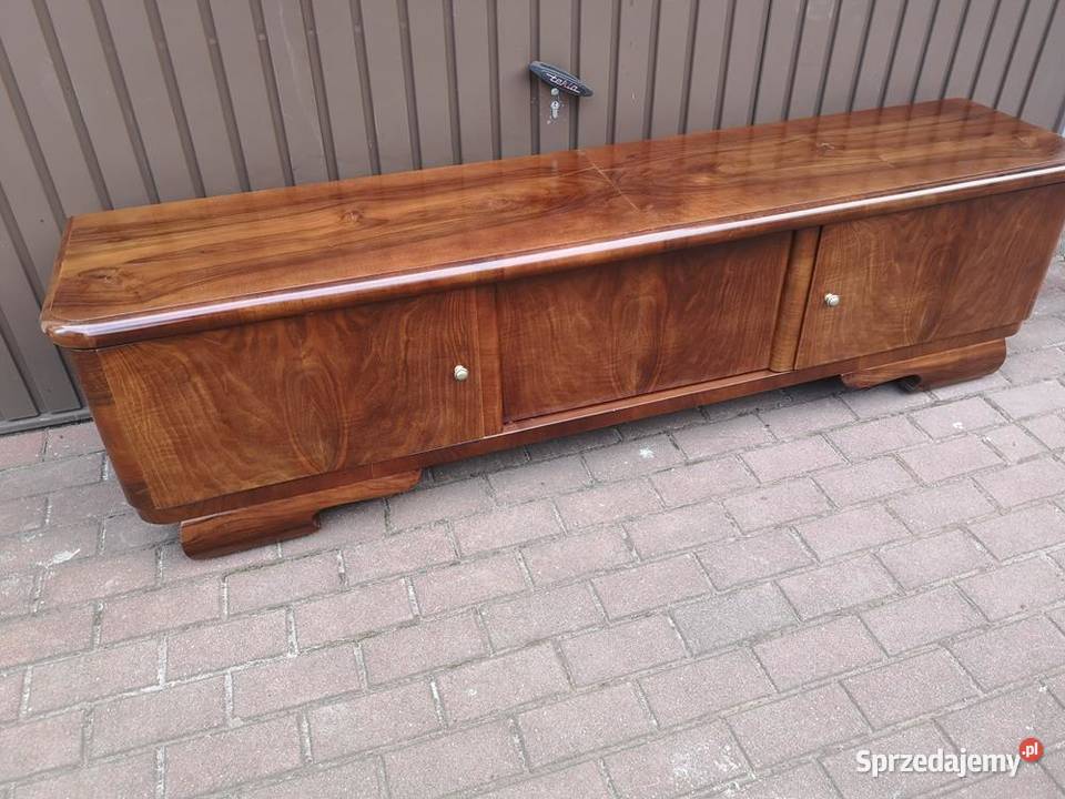 Komoda Szafka RTV ARTDECO Orzech Niska Stara Swarzędz