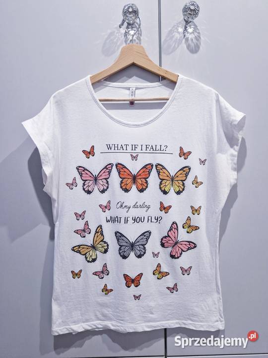 Bawełniana damska bluzeczka w motyle Odzież damska Dąbrowa Górnicza