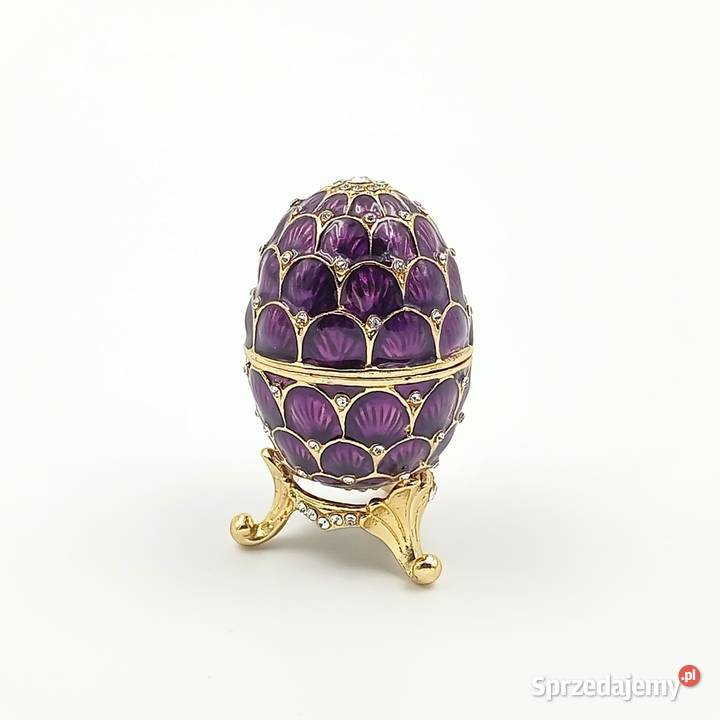 Jajko jajo faberge pojemniki szkatułka fiolet Zawiercie