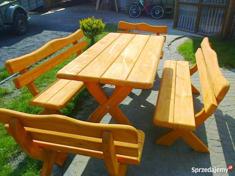 Meble ogrodowe barowe drewniane z sprzedam
