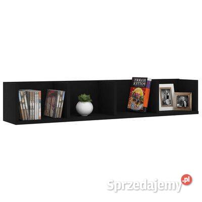 vidaXL Półka ścienna na płyty CD czarna mazowieckie Warszawa sprzedam