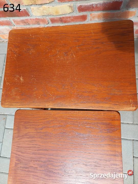 Stolik kawowy dębowy kwietnik Komplet stolików 3 zachodniopomorskie Gawroniec sprzedam