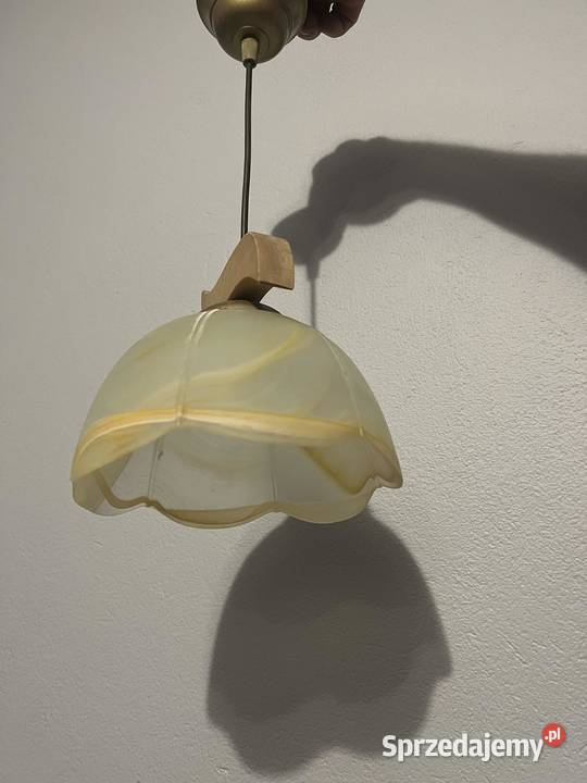 Lampa wisząca z drewnem elementem drewna Jasło sprzedam
