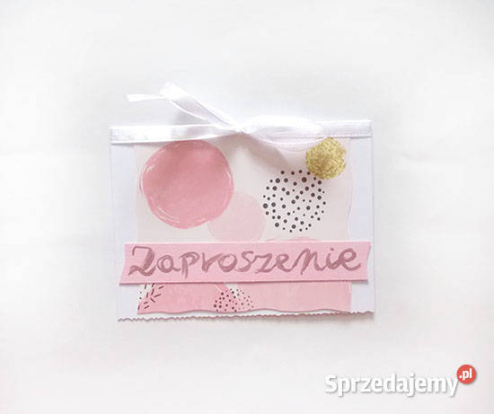 pudrowe zaproszenia pastelowe zaproszenia na Opole