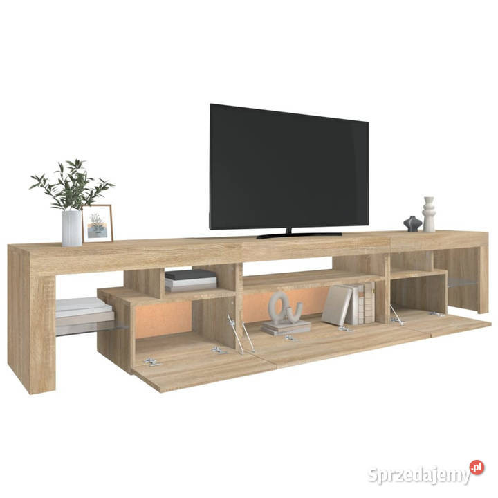Szafka pod TV z oświetleniem LED dąb sonoma Warszawa