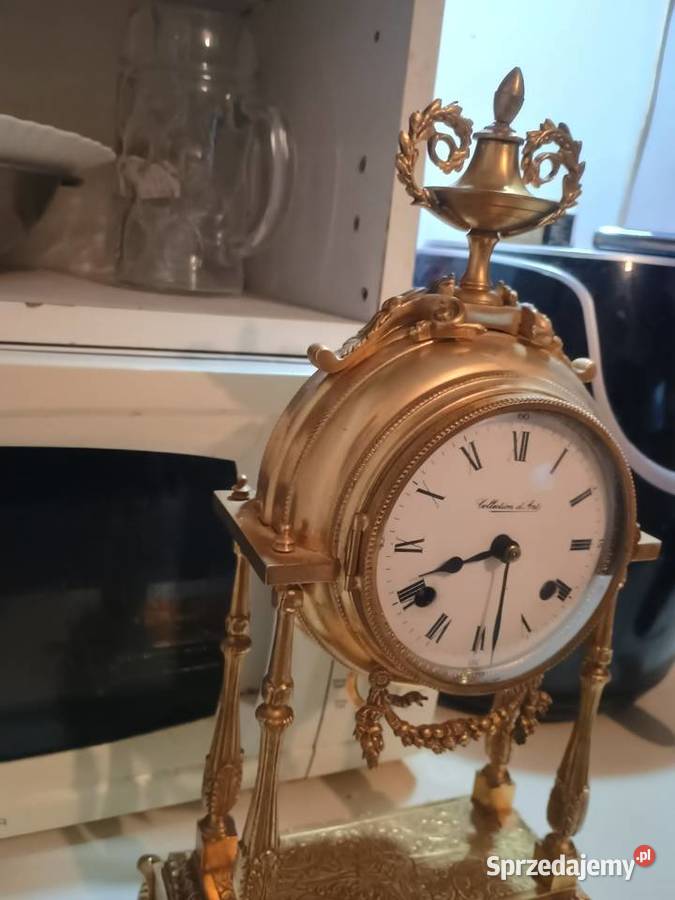 Kominkowy zegar francuski mosiężny podkarpackie Rzeszów