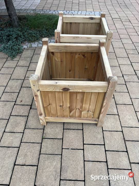 Donica drewniana ogrodowa na już surowa solidna Jeleśnia