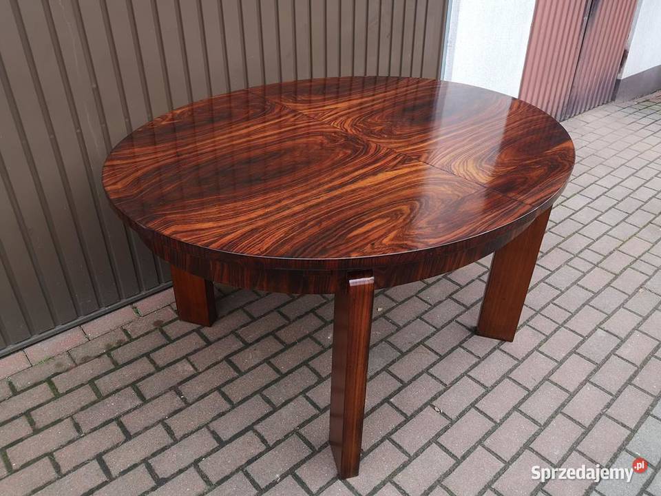 Stół ArtDeco Owalny Palisander Antyk Stary Swarzędz