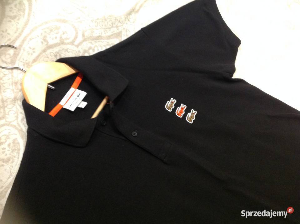 Koszulka Polo Czarna LACOSTE M Unisex NOWA lubuskie Nowa Sól