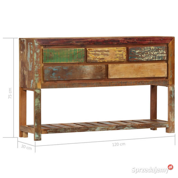 Szafka 120x30x75 lite drewno z odzysku WM247478 Warszawa