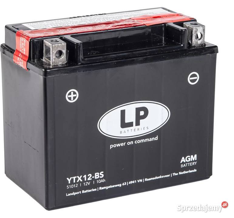 Akumulator motocyklowy Landport YTX12BS 12V 10Ah Akumulatory motocyklowe Tczew